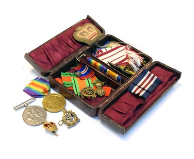 Lot 322 - First World War medal pair awarded to Private F. Ashley of the Dorset Regiment , etc