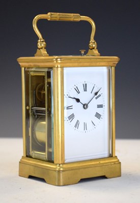 Lot 472 - Brass cased carriage clock