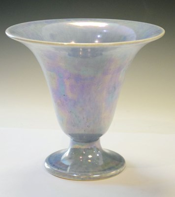 Lot 466 - Ruskin pottery pedestal vase