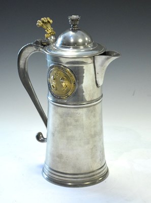 Lot 268 - Royal Interest - Limited edition Aquinas Locke polished pewter wine flagon