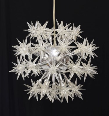 Lot 653 - Retro glass light fitting