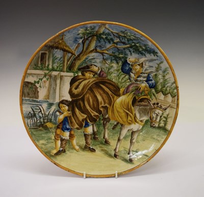 Lot 418 - Late 19th Century Italian maiolica shallow dish