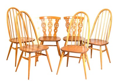 Lot 559 - Set of four Ercol stick-back chairs, and two others