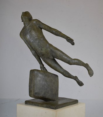 Lot 439 - Cathy Lewis (Bristol, Modern) - Limited edition cast bronze statue - 'The Optimist'