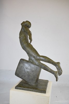 Lot 439 - Cathy Lewis (Bristol, Modern) - Limited edition cast bronze statue - 'The Optimist'