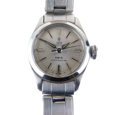 Lot 63 - Tudor - Lady's Oyster Royal manual wind bracelet watch