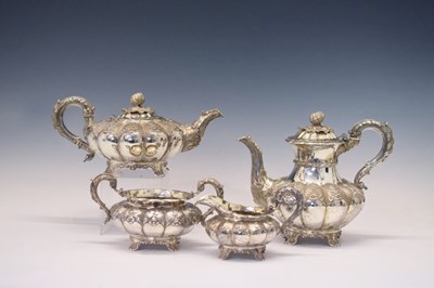 Lot 105 - Four-piece silver tea and coffee service