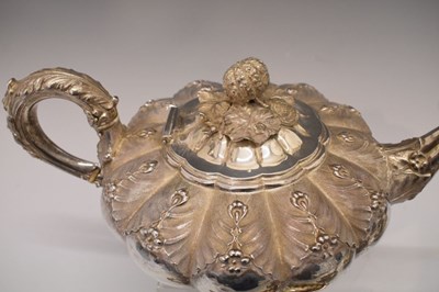 Lot 105 - Four-piece silver tea and coffee service