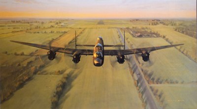 Lot 637 - After Gerald Coulson - Framed print - Merlins Thunder, Lancaster Departure