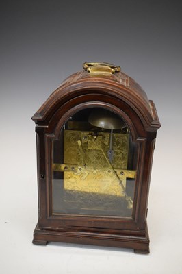 Lot 427 - Small George III mahogany-cased triple pad twin fusee bracket clock