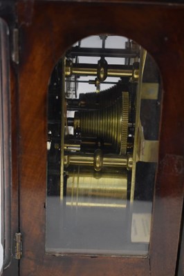 Lot 427 - Small George III mahogany-cased triple pad twin fusee bracket clock