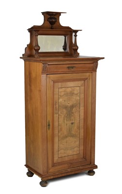 Lot 575 - French walnut vanity cabinet, circa 1900