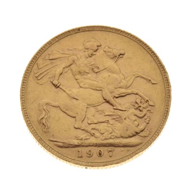 Lot 130 - Coins - 1907 Edward VII gold sovereign