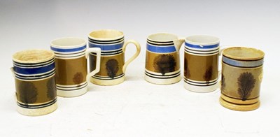 Lot 409 - Collection of 19th and early 20th Century Mocha ware pottery (a/f)