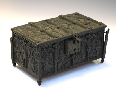 Lot 296 - Late 19th Century cast metal box