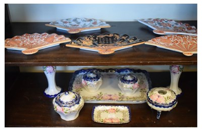 Lot 393 - Noritake dressing table set and fan dishes