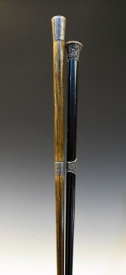 Lot 293 - Two silver conductors batons