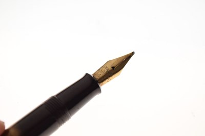 Lot 187 - Dunhill-Namiki black lacquer lever fill fountain pen circa 1930