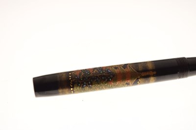 Lot 187 - Dunhill-Namiki black lacquer lever fill fountain pen circa 1930