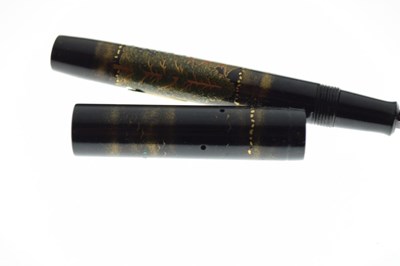 Lot 187 - Dunhill-Namiki black lacquer lever fill fountain pen circa 1930