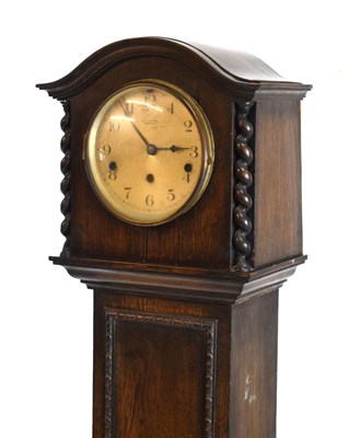 Lot 495 - Oak cased grandmother clock - R.L. Prince of Preston