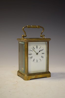 Lot 473 - Brass cased carriage clock