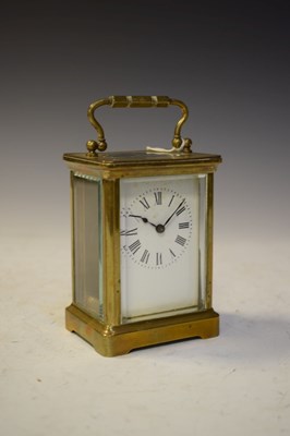 Lot 474 - Brass cased carriage clock