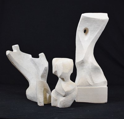 Lot 697 - Three reconstituted 'stone' sculptures