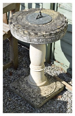 Lot 812 - Composite stone garden sundial