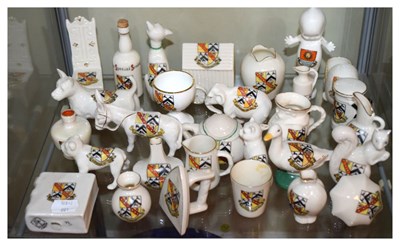 Lot 388 - Collection of crested ware relating to Burnham-on-Sea