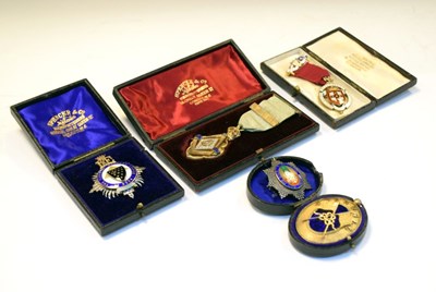Lot 312 - Collection of Masonic jewels, etc