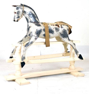Lot 346 - Edwardian painted rocking horse, a/f