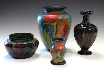 Lot 432 - Three pieces of Gouda art pottery (one a/f), and one other