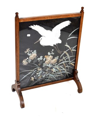 Lot 545 - Early 20th Century embroidered firescreen