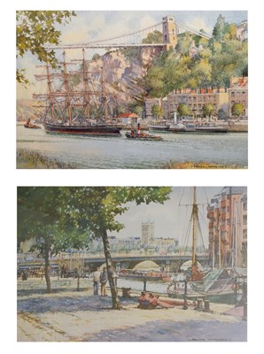 Lot 536 - Frank Shipsides (1908-2005) - Two signed limited edition prints - SS Great Britain and Bristol Bridge