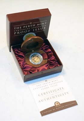 Lot 135 - Coins - Australia, 'The Perth Mint Centenary Sovereign 1999