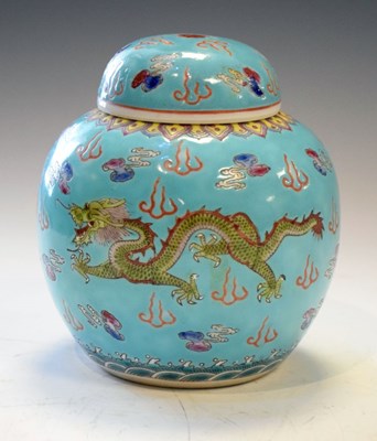 Lot 391 - Chinese porcelain ginger jar
