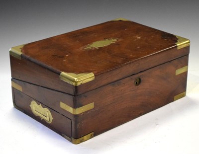 Lot 611 - 19th Century brass bound writing box