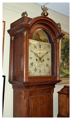 Lot 494 - George III oak-cased 8-day painted dial longcase clock, Richard Alexander, Nurstead