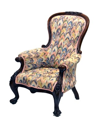 Lot 662 - Victorian drawing room chair