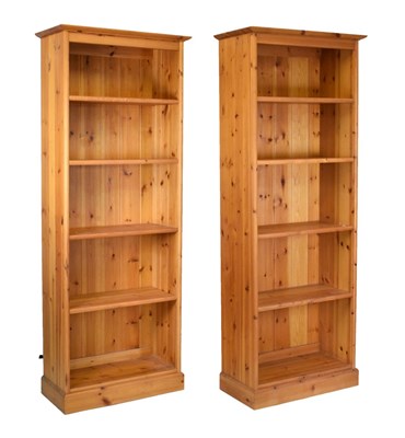 Lot 785 - Pair of pine bookcases
