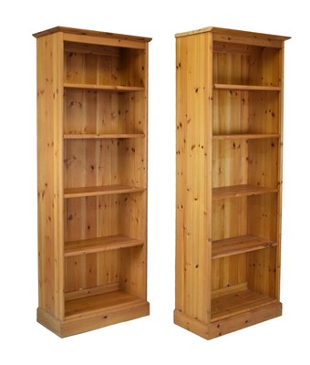 Lot 744 - Two pine bookcases