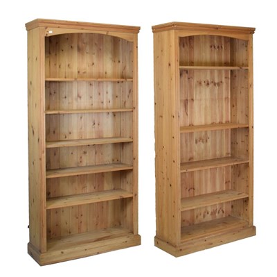 Lot 725 - Pair of pine bookcases