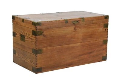 Lot 665 - Brass bound trunk