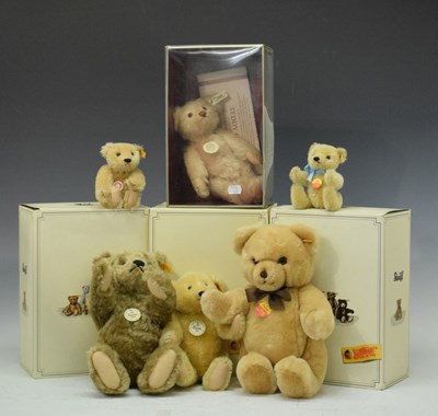 Lot 363 - Six Steiff bears