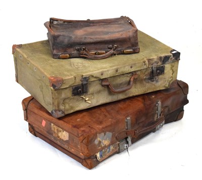 Lot 733 - Two hide cases and canvas case (3)