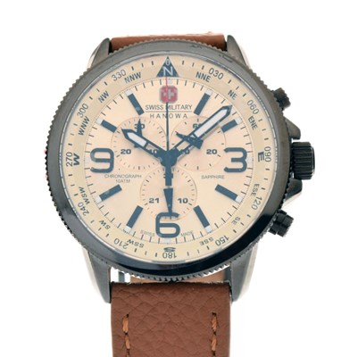 Lot 112 - Swiss Military Hanowa gentleman's 'Sapphire' 10ATM chronograph wristwatch
