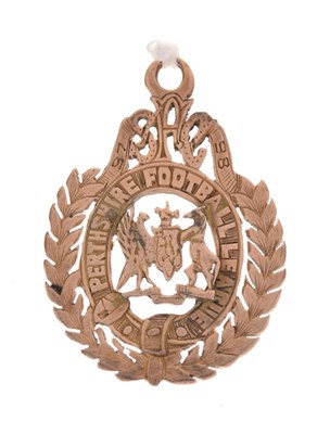 Lot 86 - 9ct gold Perthshire Football League medallion, 3.5g approx
