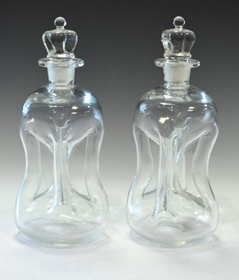 Lot 402 - Pair of 'Holmegaard' glass decanters