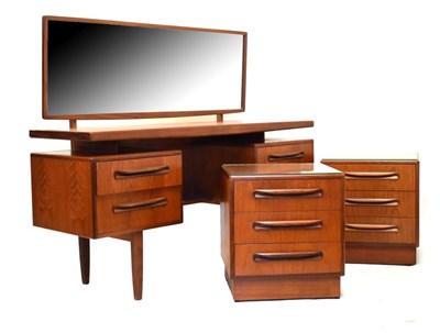 Lot 764 - G-Plan unit - Pair of bedside cabinets and dressing table